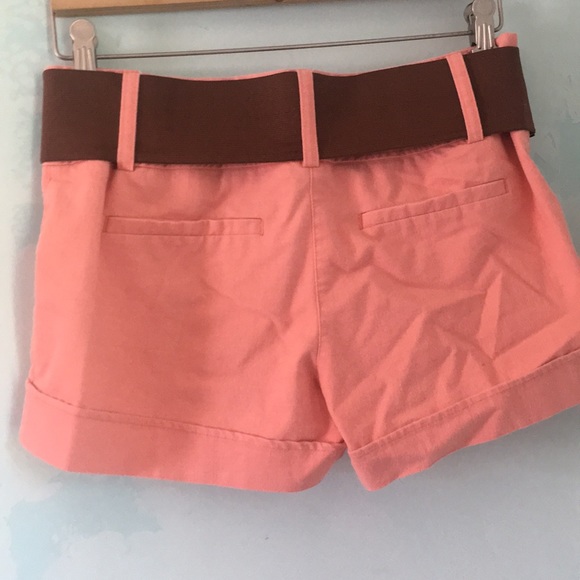 Maurices Belted Coral Shorts 5/6 - Picture 3 of 6